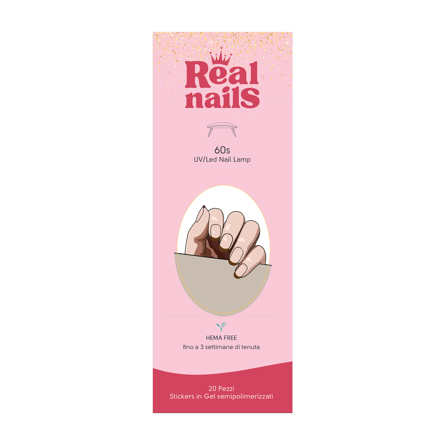 Sticker gel Real Nails per unghie perfette in pochi minuti, senza HEMA.
